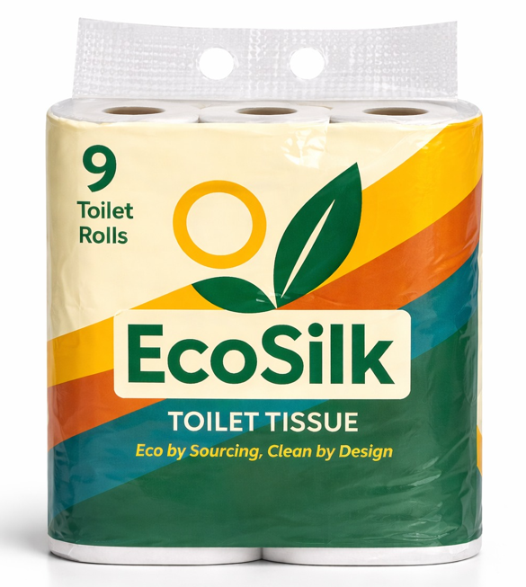 EcoSilk Toilet Rolls – 1 Pack of 12 (12 Rolls)